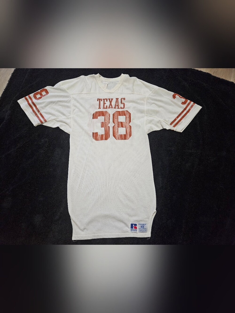 Mens Large Size 48 Game Worn Russell Athletic Texas Longhorns #38 Jersey